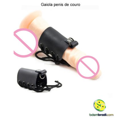 Gaiola penis de couro