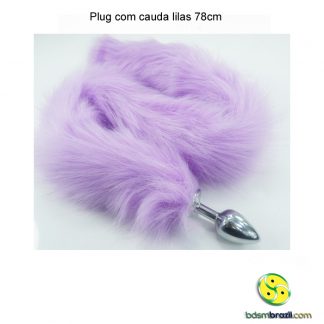 Plug com cauda lilas 78cm