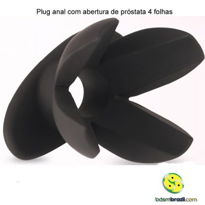 Plug anal com abertura de próstata 4 folhas