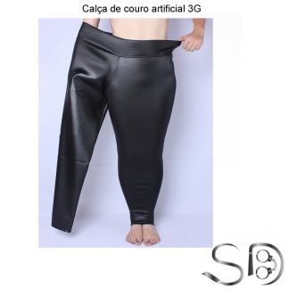 Calça de couro artificial 3G