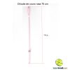 Chicote de couro rosa