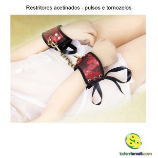 Restritores acetinados - pulsos e tornozelos