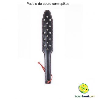 Paddle de couro com spikes