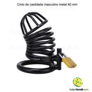 Cinto de castidade masculino metal 40 mm