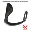 Massageador de próstata de silicone com anel peniano