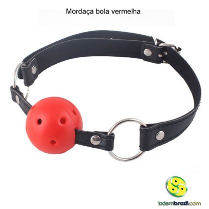 Mordaça bola vermelha