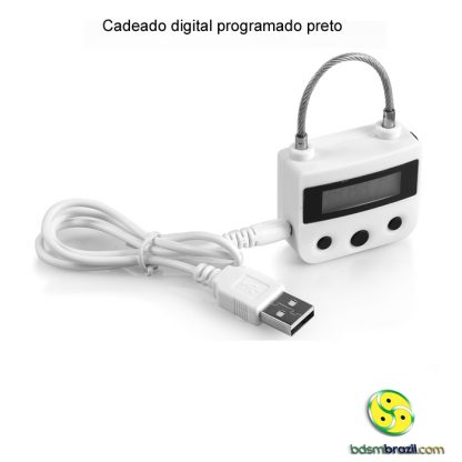 Cadeado digital programado preto