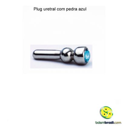 Plug uretral com pedra azul