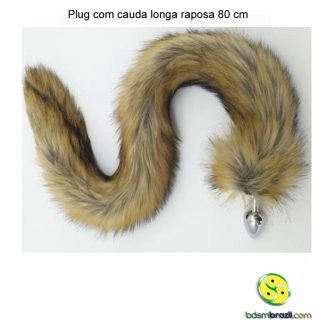 Plug com cauda longa raposa 78 cm