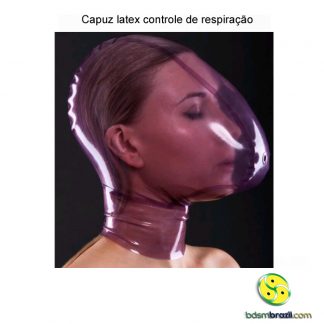 Capuz latex controle de respiração