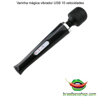 Varinha mágica vibrador USB 10 velocidades