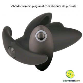 Vibrador sem fio plug anal com abertura de próstata