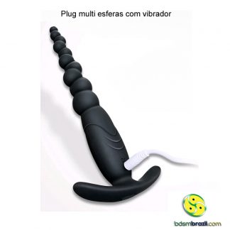 Plug multi esferas com vibrador