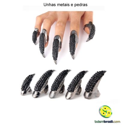 Unhas metais e pedras