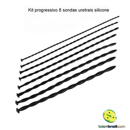 Kit progressivo 8 sondas uretrais silicone