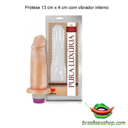 Prótese 13 cm x 4 cm com vibrador interno