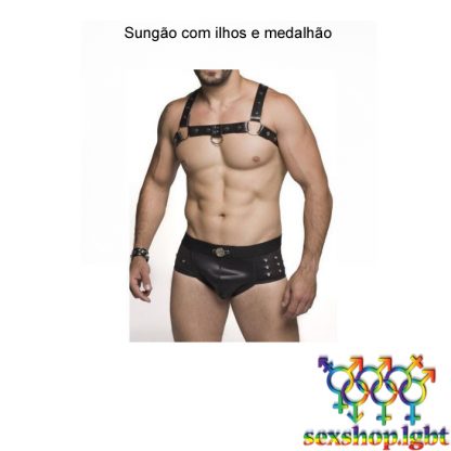 Sungão com ilhos e medalhão