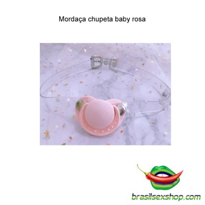 Mordaça chupeta baby rosa