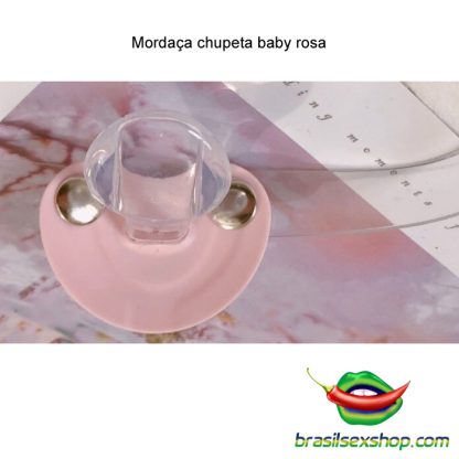 Mordaça chupeta baby rosa