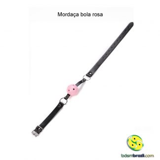 Mordaça bola rosa