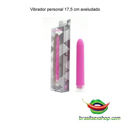 Vibrador personal 17,5 cm aveludado