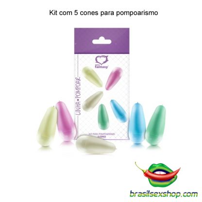 Kit com 5 cones para pompoarismo