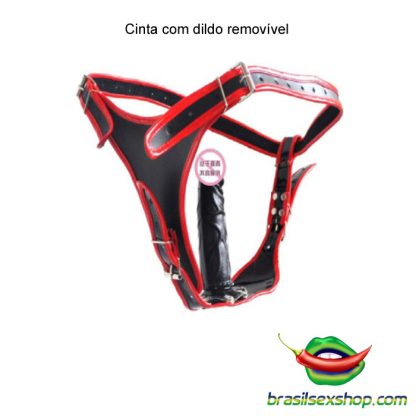 Cinta com dildo removível