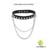 Colar spikes com correntes