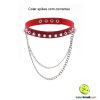 Colar spikes com correntes
