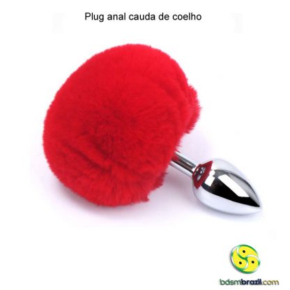 Plug anal cauda de coelho