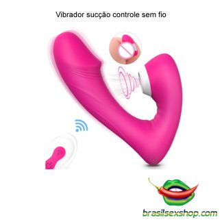 Vibrador sucção controle sem fio