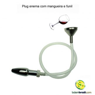 Plug enema com mangueira e funil