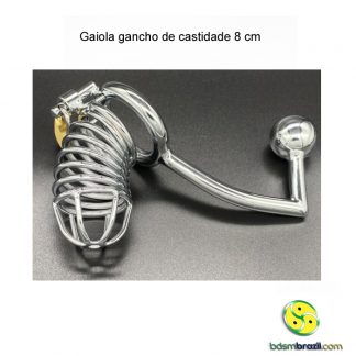 Gaiola gancho de castidade 8 cm