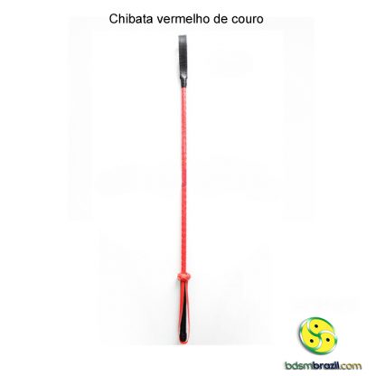 Chibata vermelho de couro