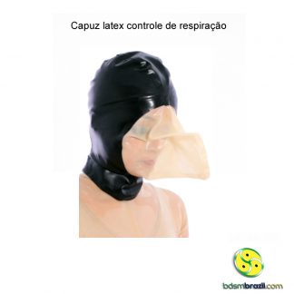 Capuz latex controle de respiração