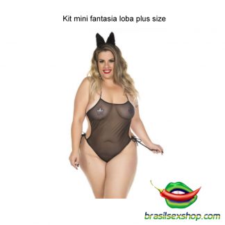 Kit mini fantasia loba plus size