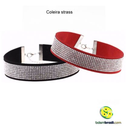 Coleira strass