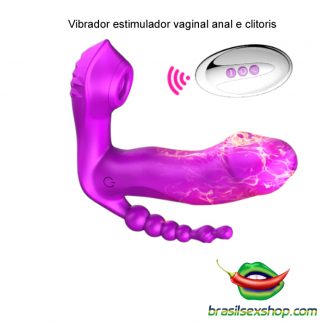 Vibrador estimulador vaginal anal e clitoris