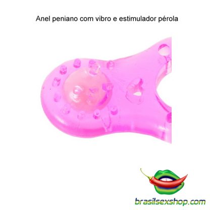 Anel peniano com vibro e estimulador pérola