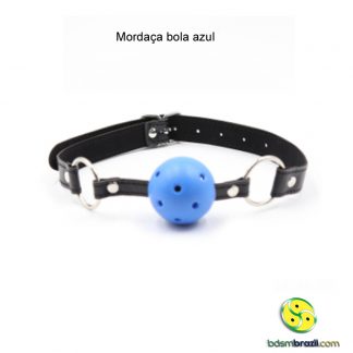 Mordaça bola azul