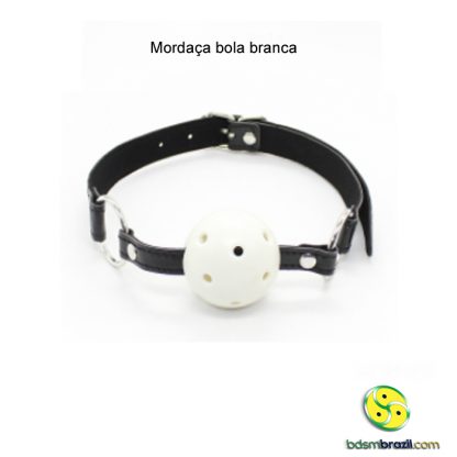 Mordaça bola branca