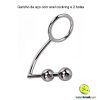 Gancho de aço com anel cockring e 2 bolas - Imagem 2
