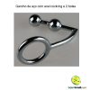 Gancho de aço com anel cockring e 2 bolas - Imagem 4