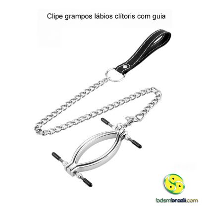 Clipe grampos lábios clítoris com guia