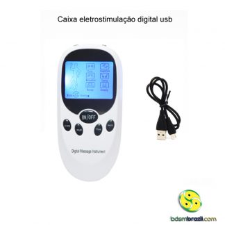 Caixa eletrostimulação digital usb