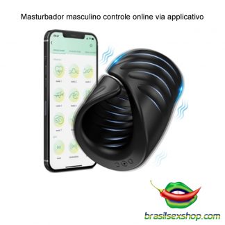 Masturbador masculino controle online via applicativo