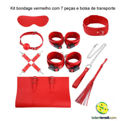 Kit bondage com 7 peças e bolsa de transporte - Imagem 4