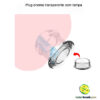 Plug enema transparente com tampa - Image 3