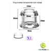 Plug enema transparente com tampa - Image 8