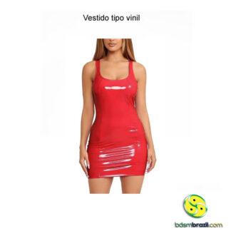 Vestido tipo vinil